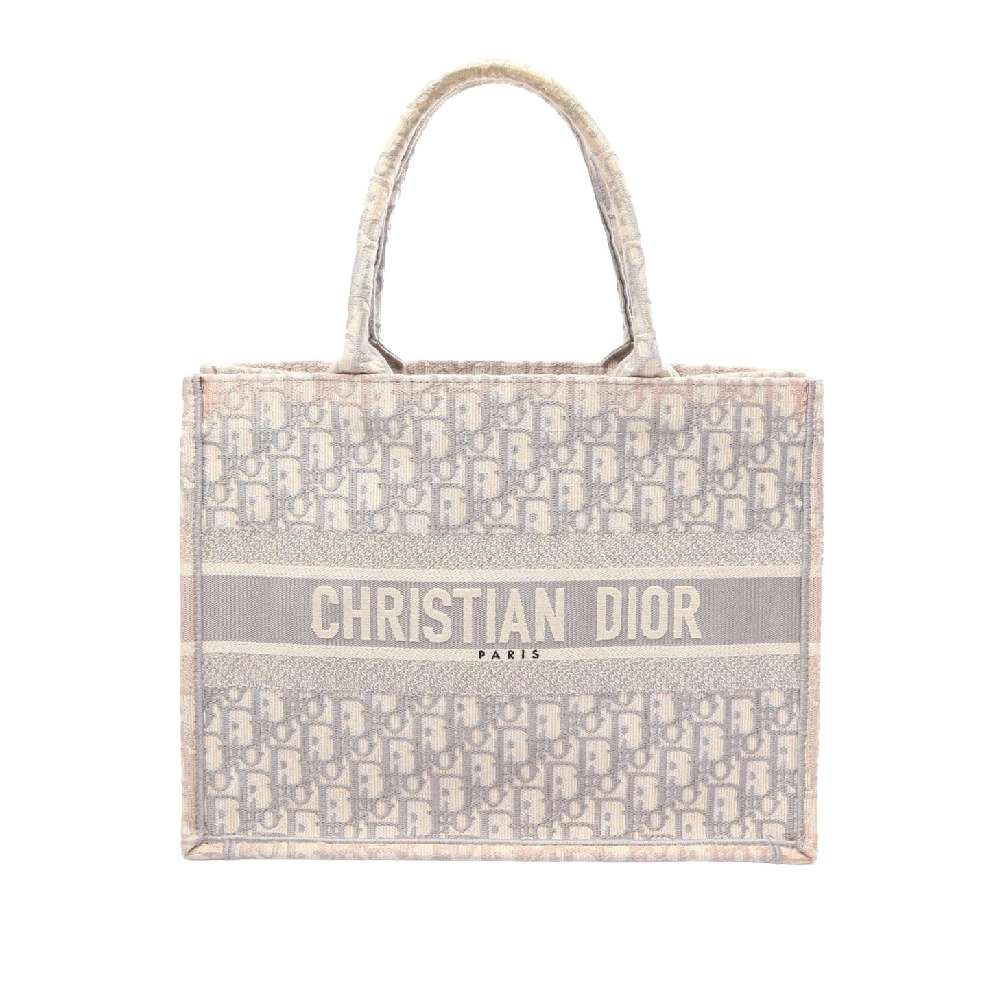 Dior Medium Oblique Embroidered Canvas Book Tote