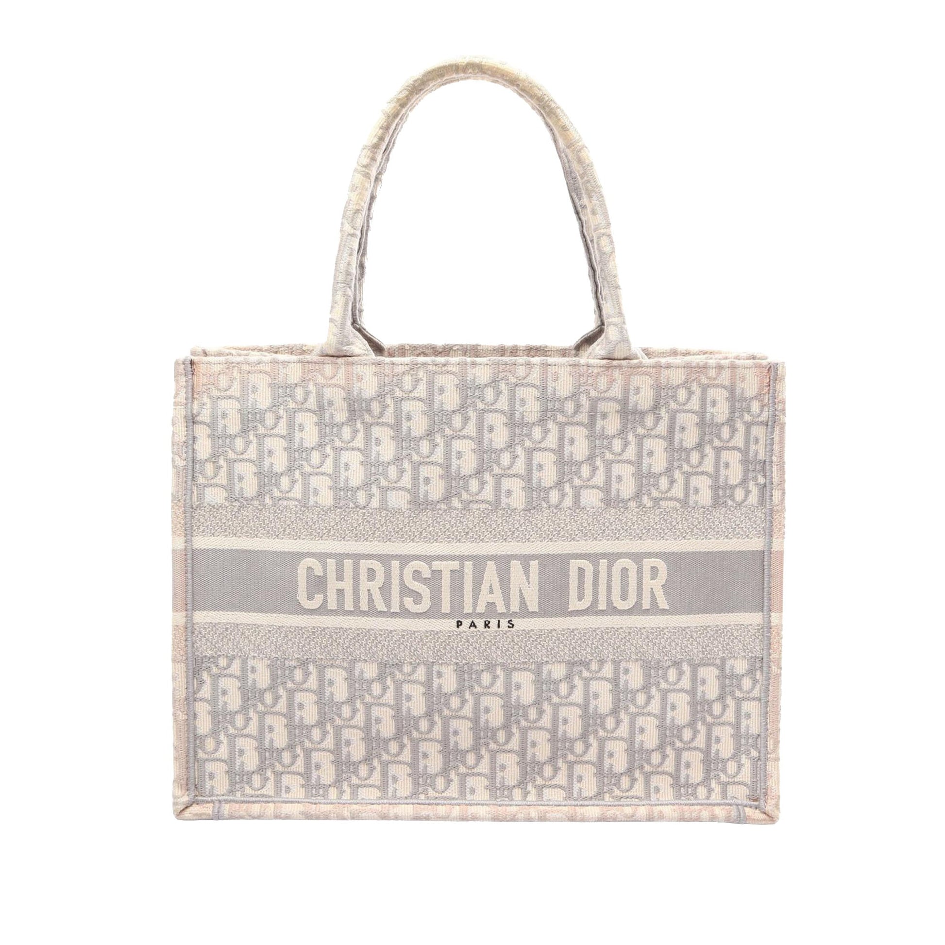 Dior Medium Oblique Embroidered Canvas Book Tote