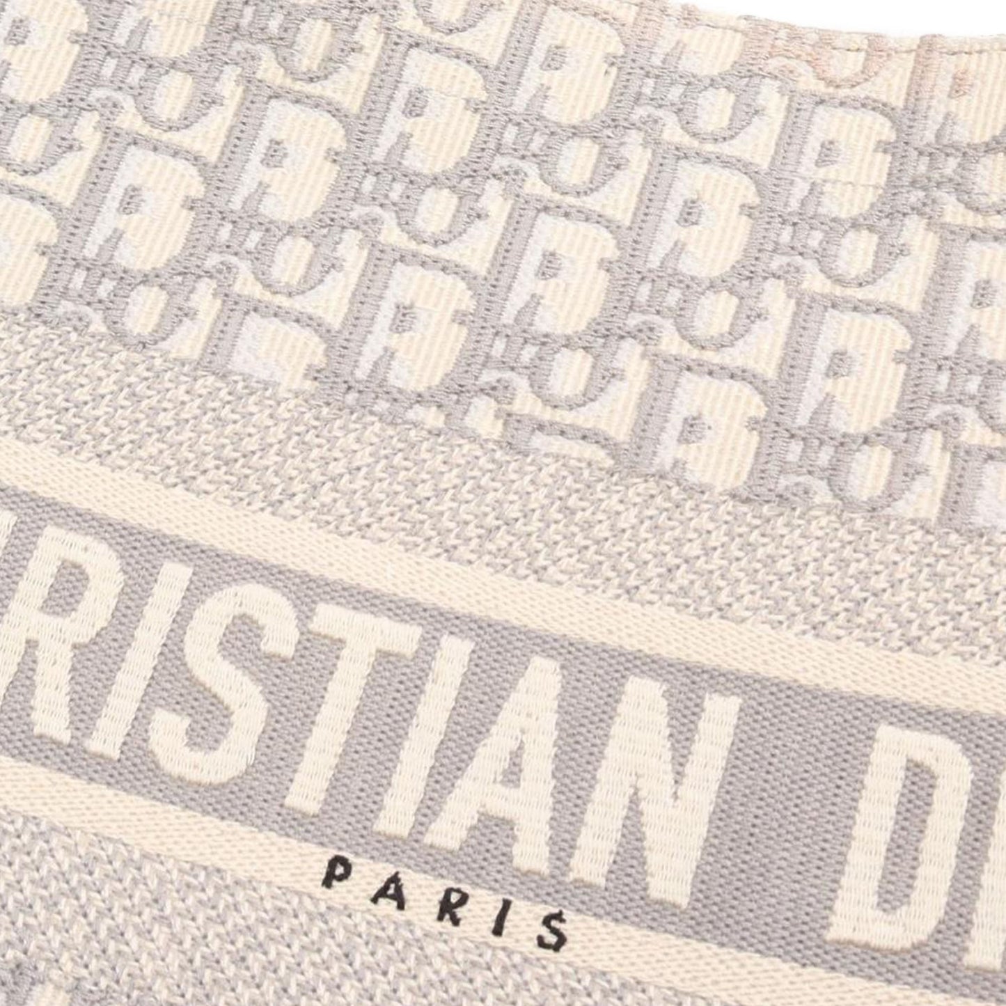 Dior Medium Oblique Embroidered Canvas Book Tote