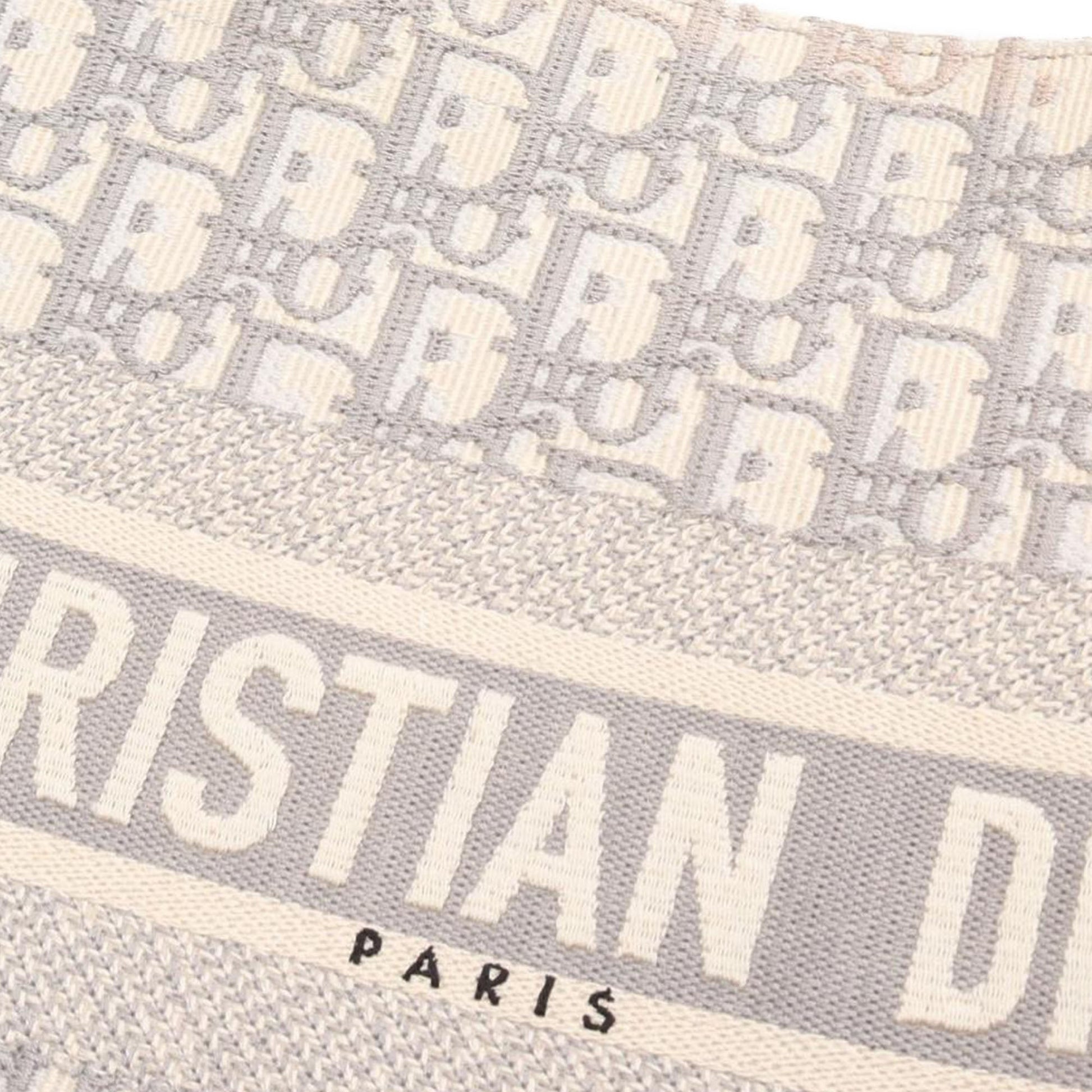 Dior Medium Oblique Embroidered Canvas Book Tote