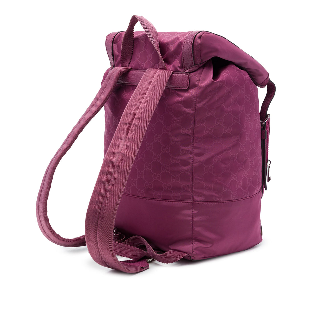 Gucci GG Nylon Double Buckle Backpack — Pink