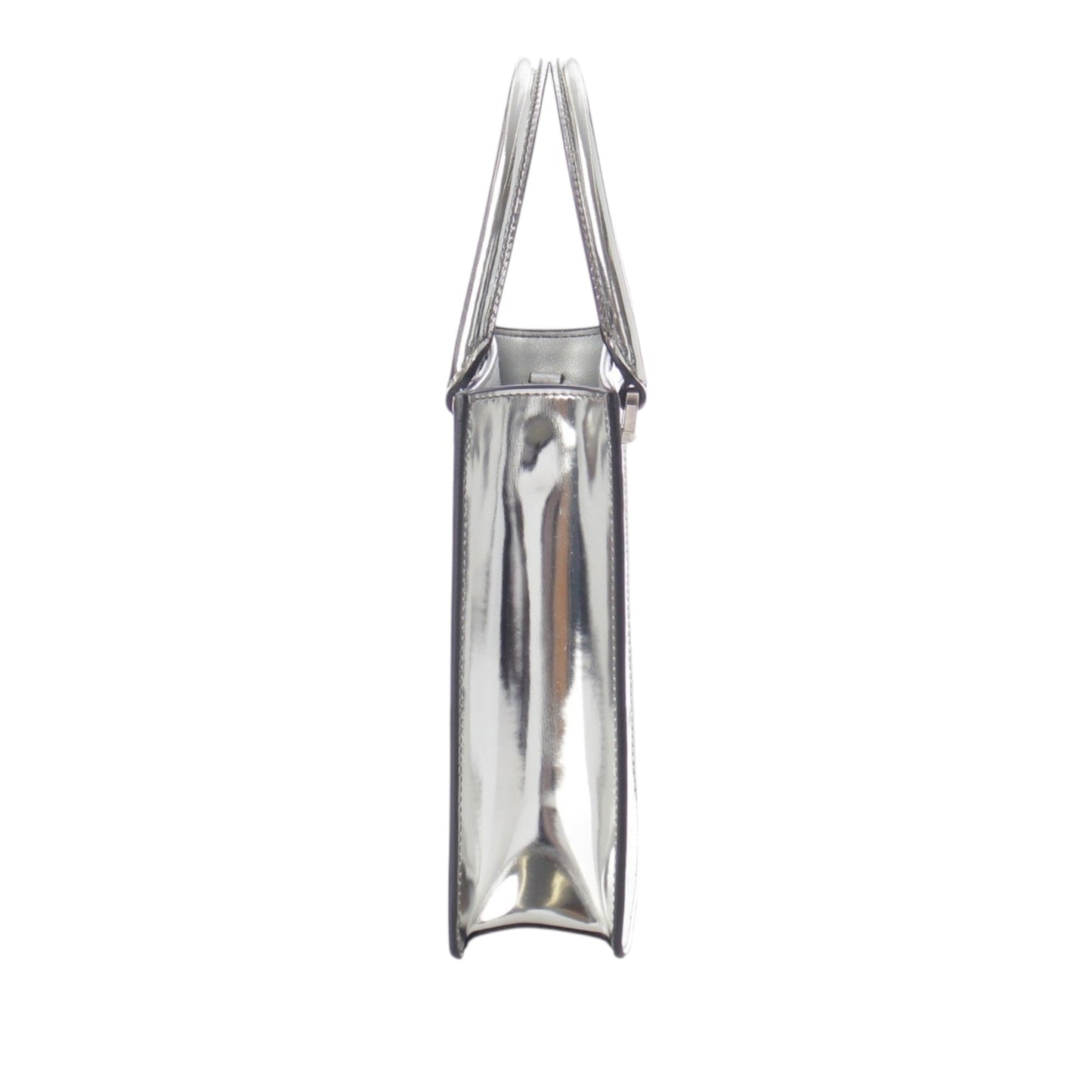 Prada Metallic Spazzolato Leather Triangle Tote