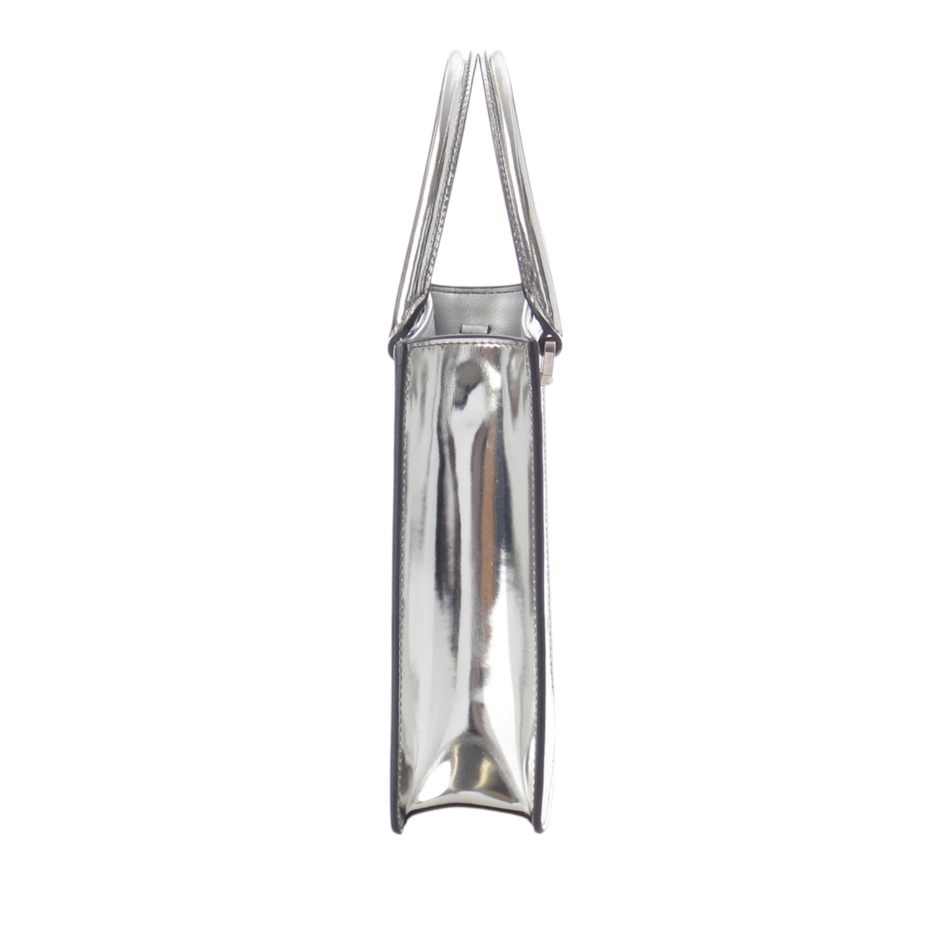 Prada Metallic Spazzolato Leather Triangle Tote