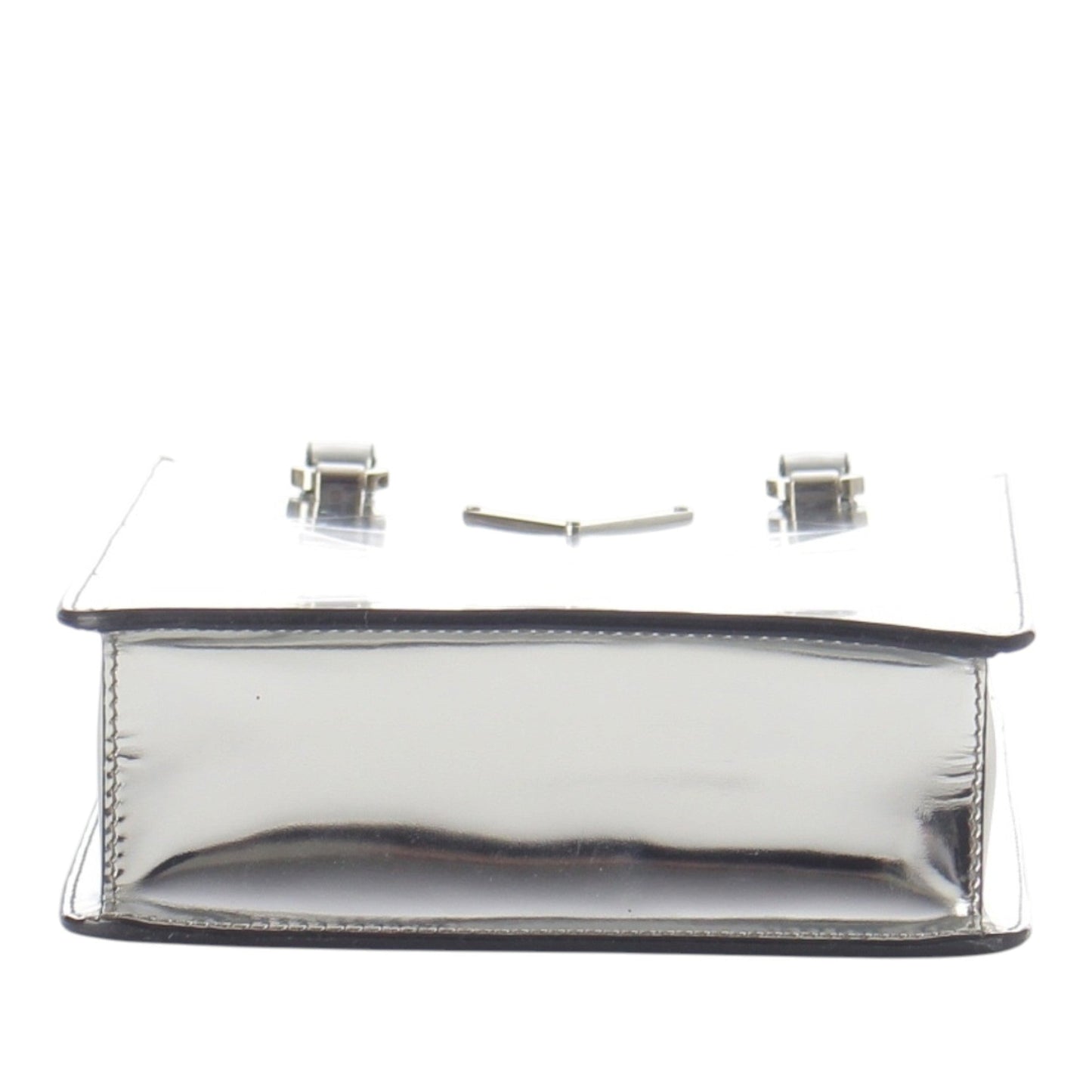 Prada Metallic Spazzolato Leather Triangle Tote
