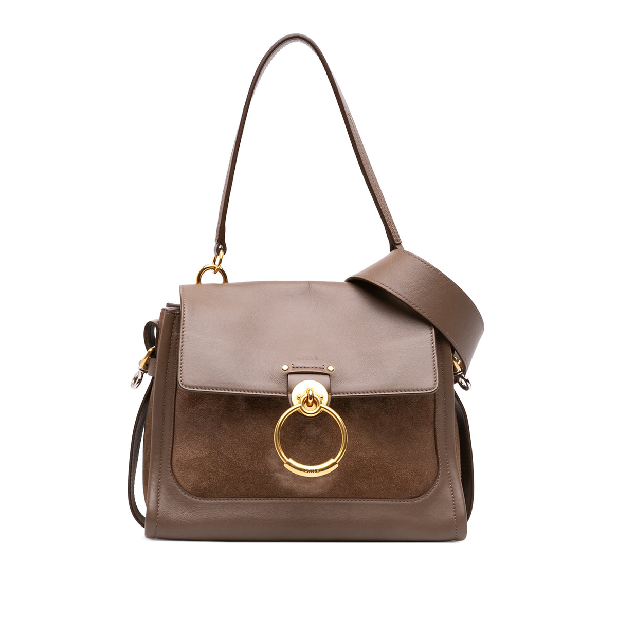 Chloé Small Calfskin and Suede Tess Day Satchel