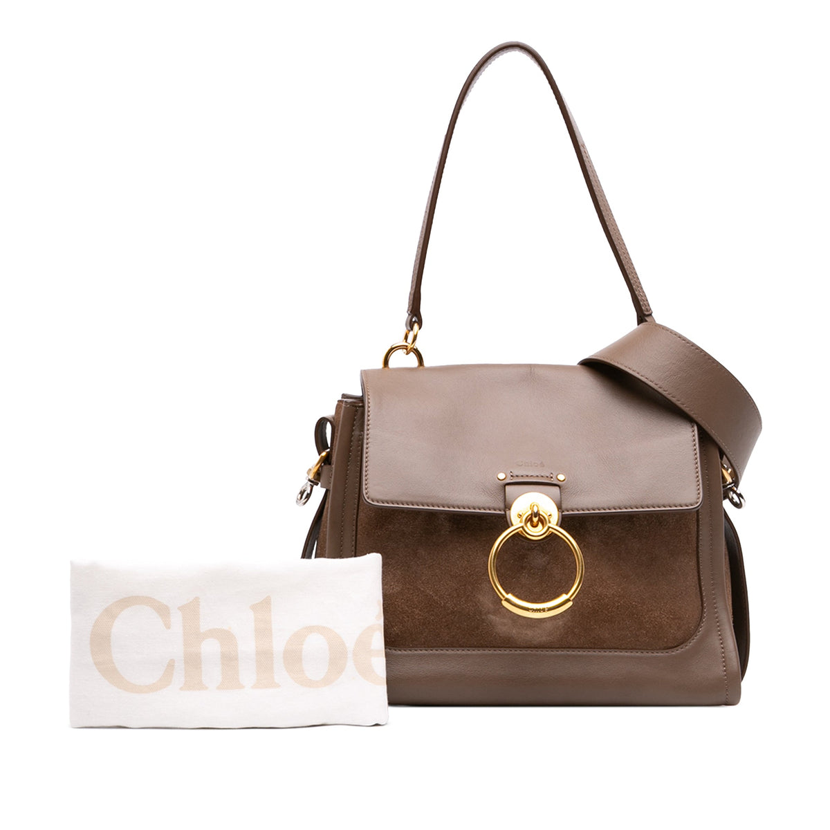 Chloé Small Calfskin and Suede Tess Day Satchel