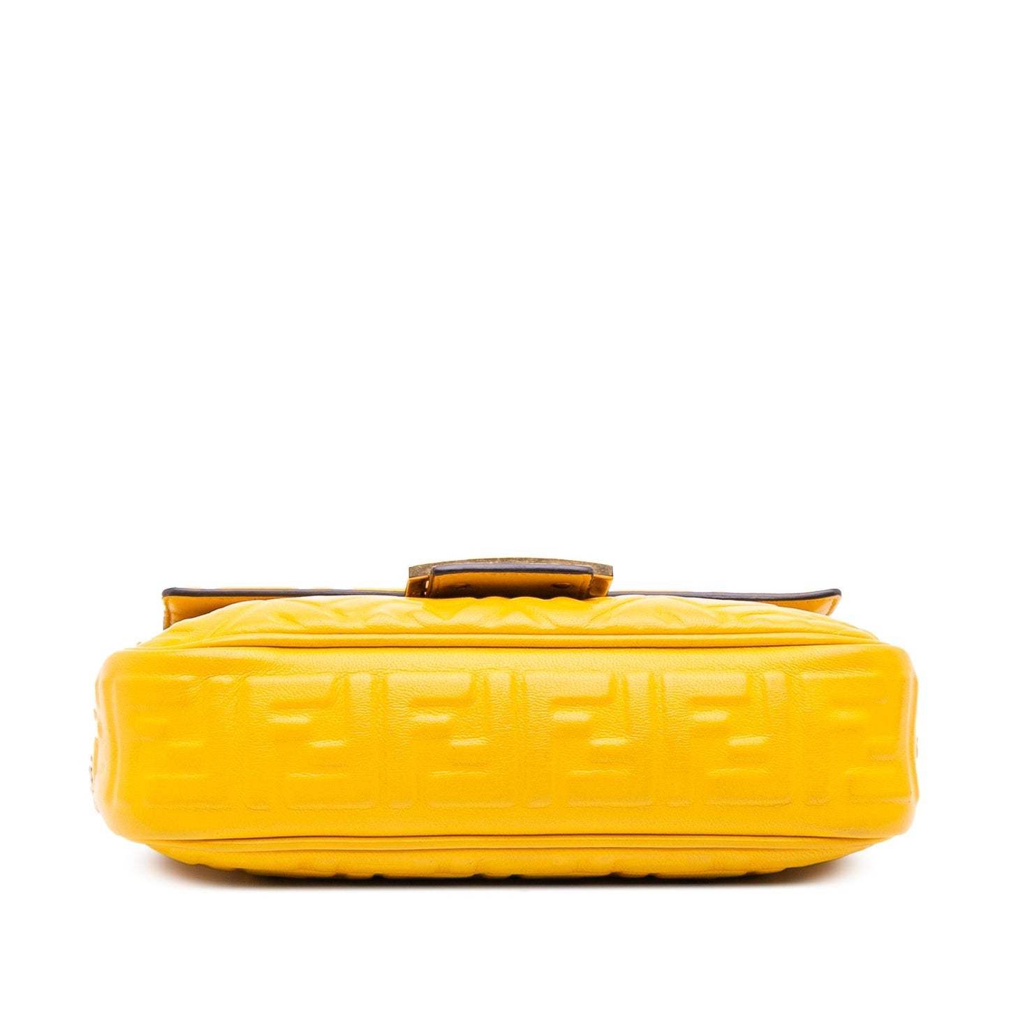 Fendi Zucca Embossed Leather Chain Midi Baguette