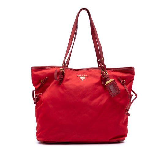Saffiano Trimmed Tessuto Tote