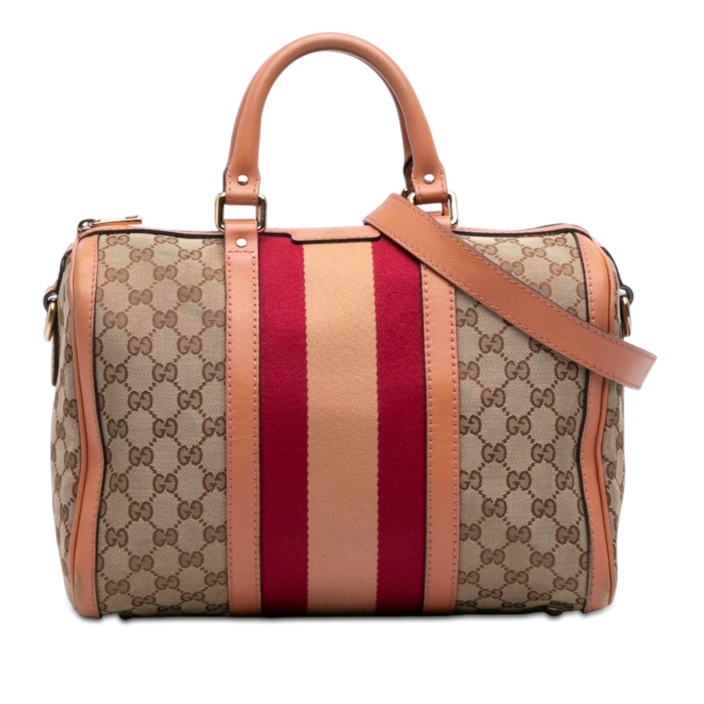 Gucci Medium GG Canvas Web Joy Boston Bag