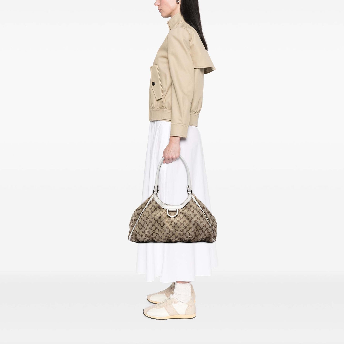 Gucci GG Canvas Abbey D Ring Shoulder Bag