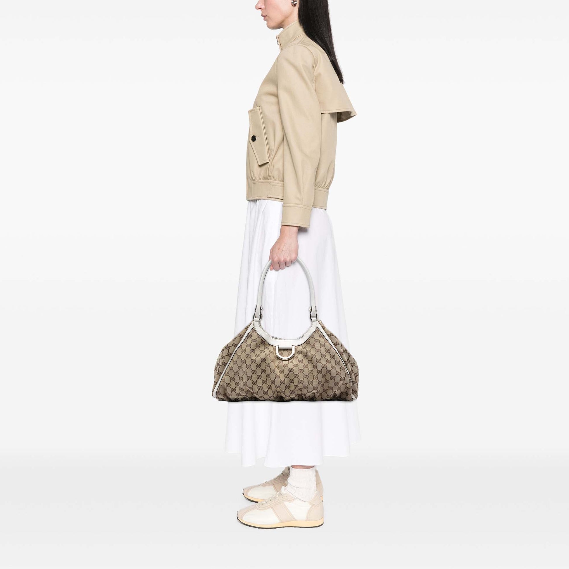 Gucci GG Canvas Abbey D Ring Shoulder Bag