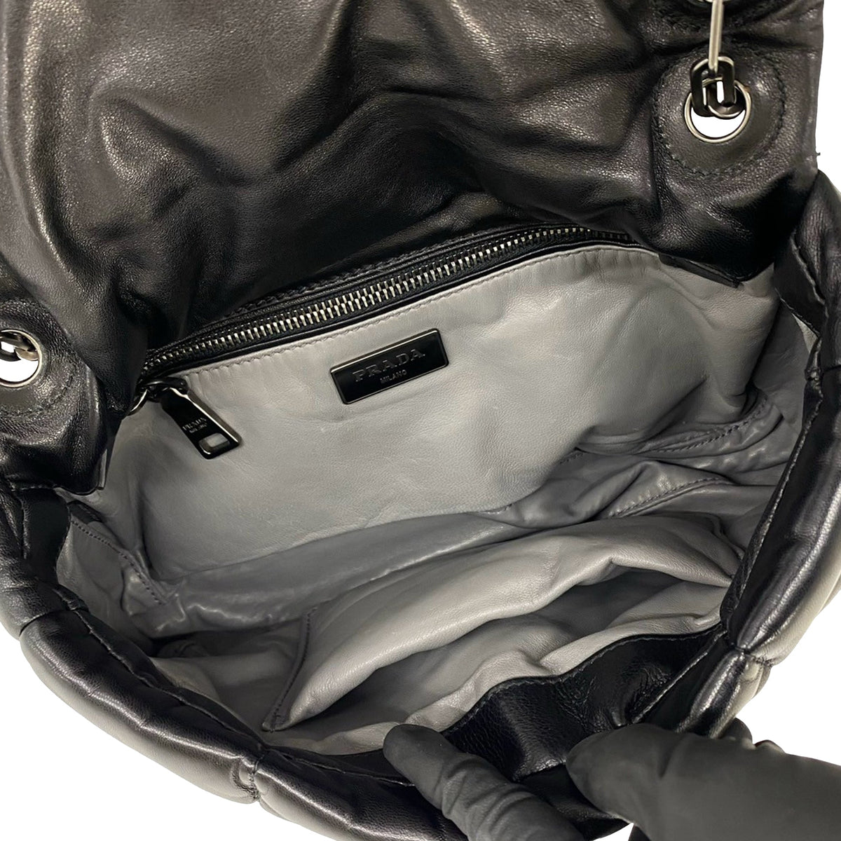 Prada Nappa Bomber Flap