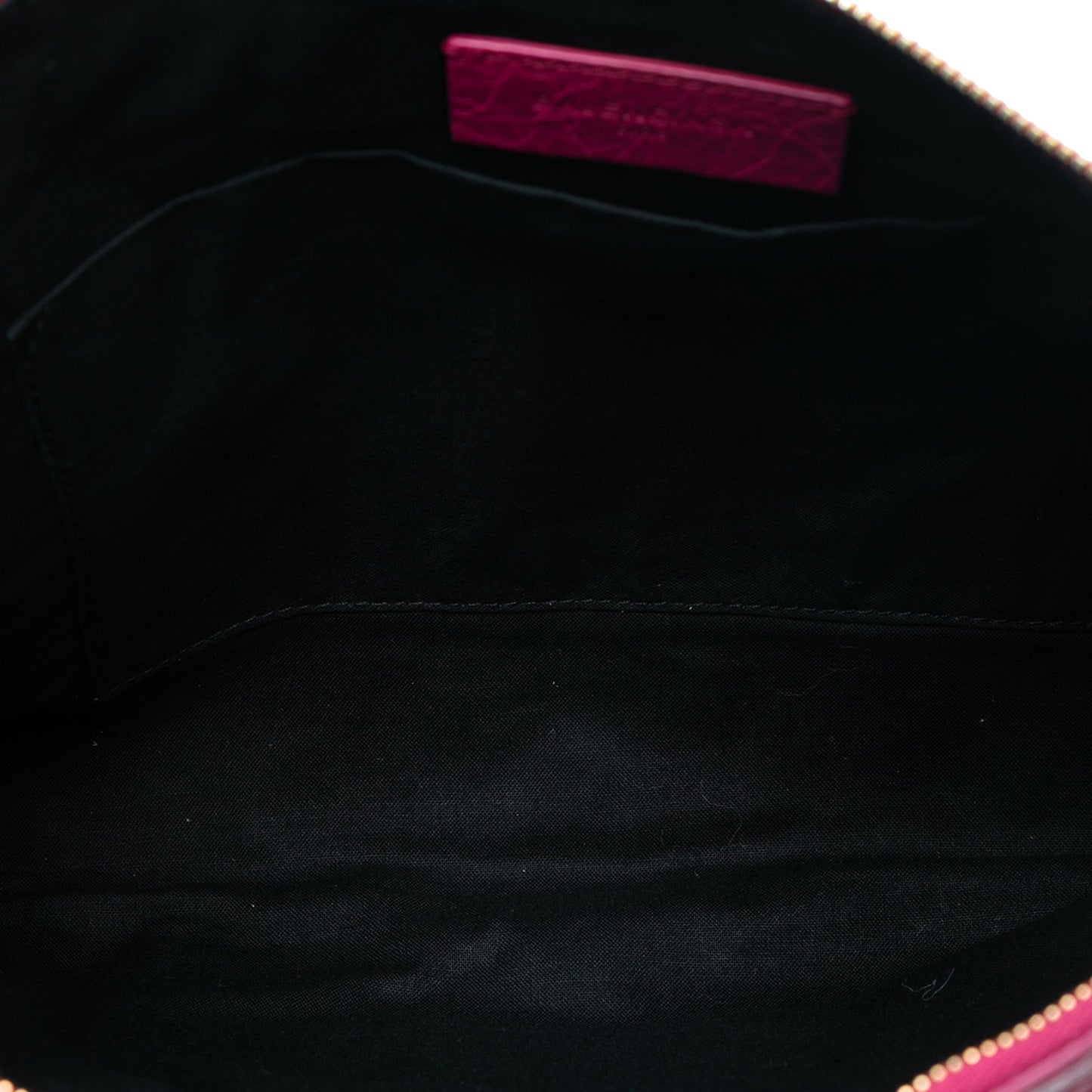 Balenciaga Lambskin Motocross Classic Zip Around Flat Clutch