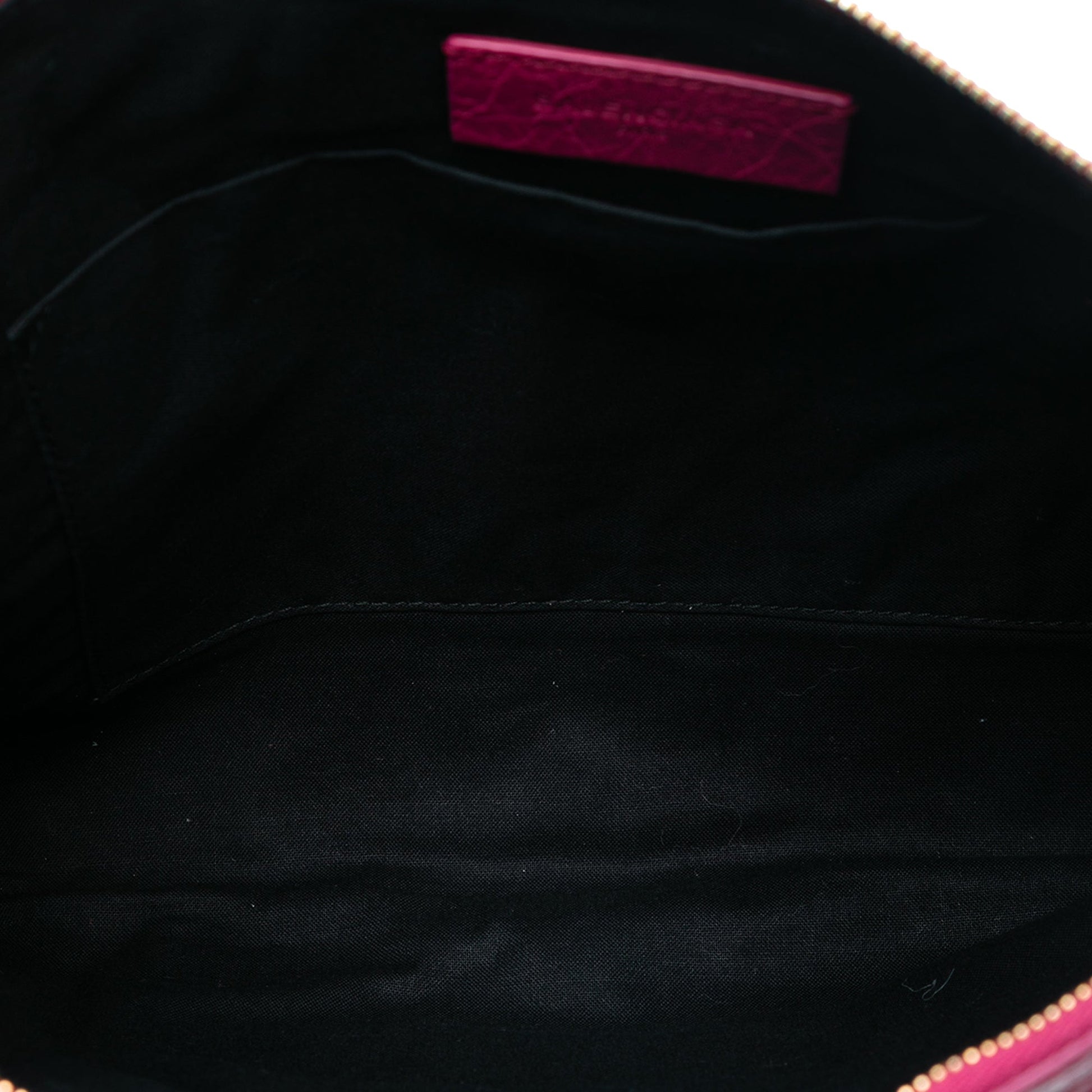Balenciaga Lambskin Motocross Classic Zip Around Flat Clutch