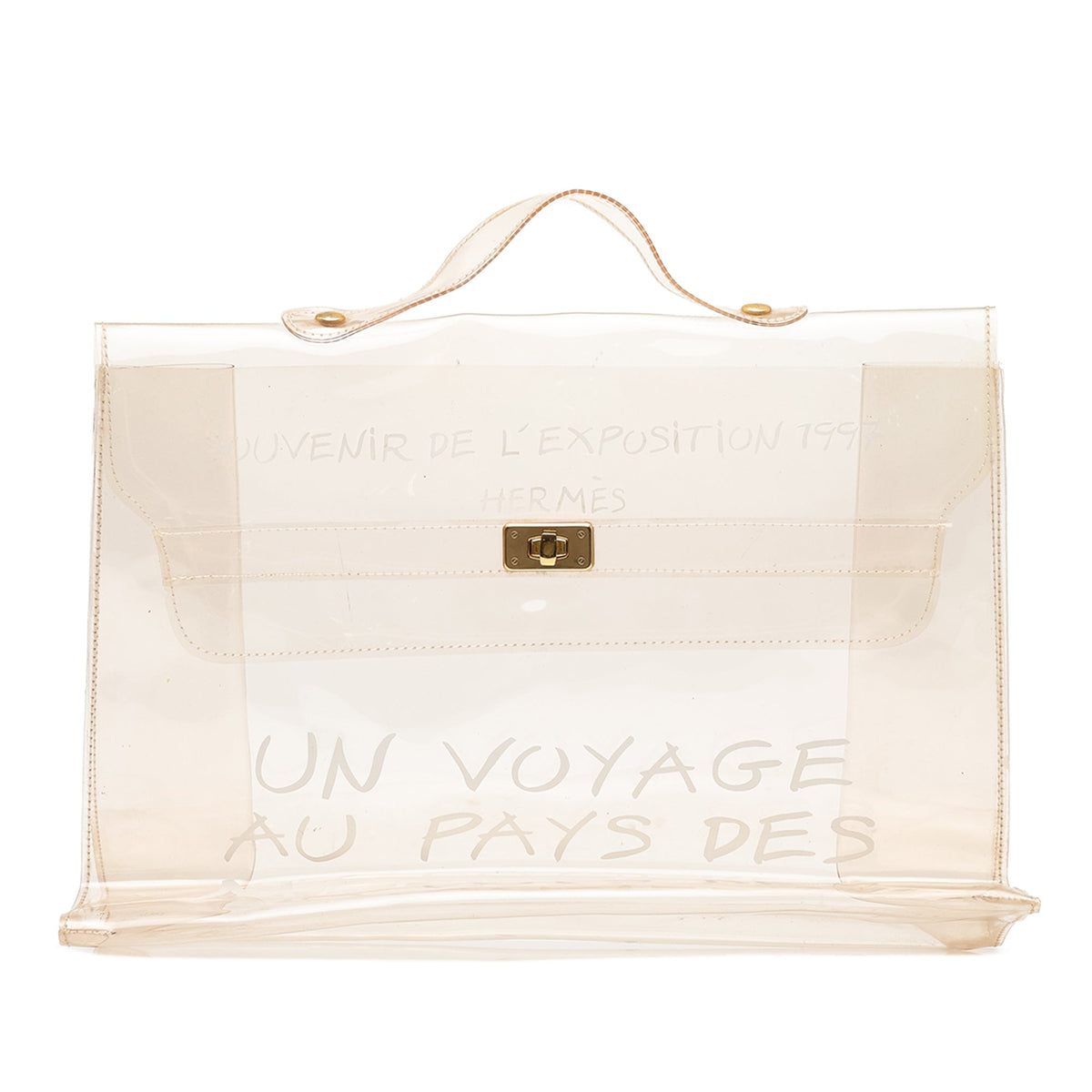 Hermès Vinyl Souvenir De L Exposition Kelly Handbag