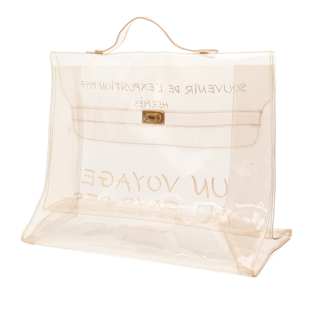 Hermès Vinyl Souvenir De L Exposition Kelly Handbag