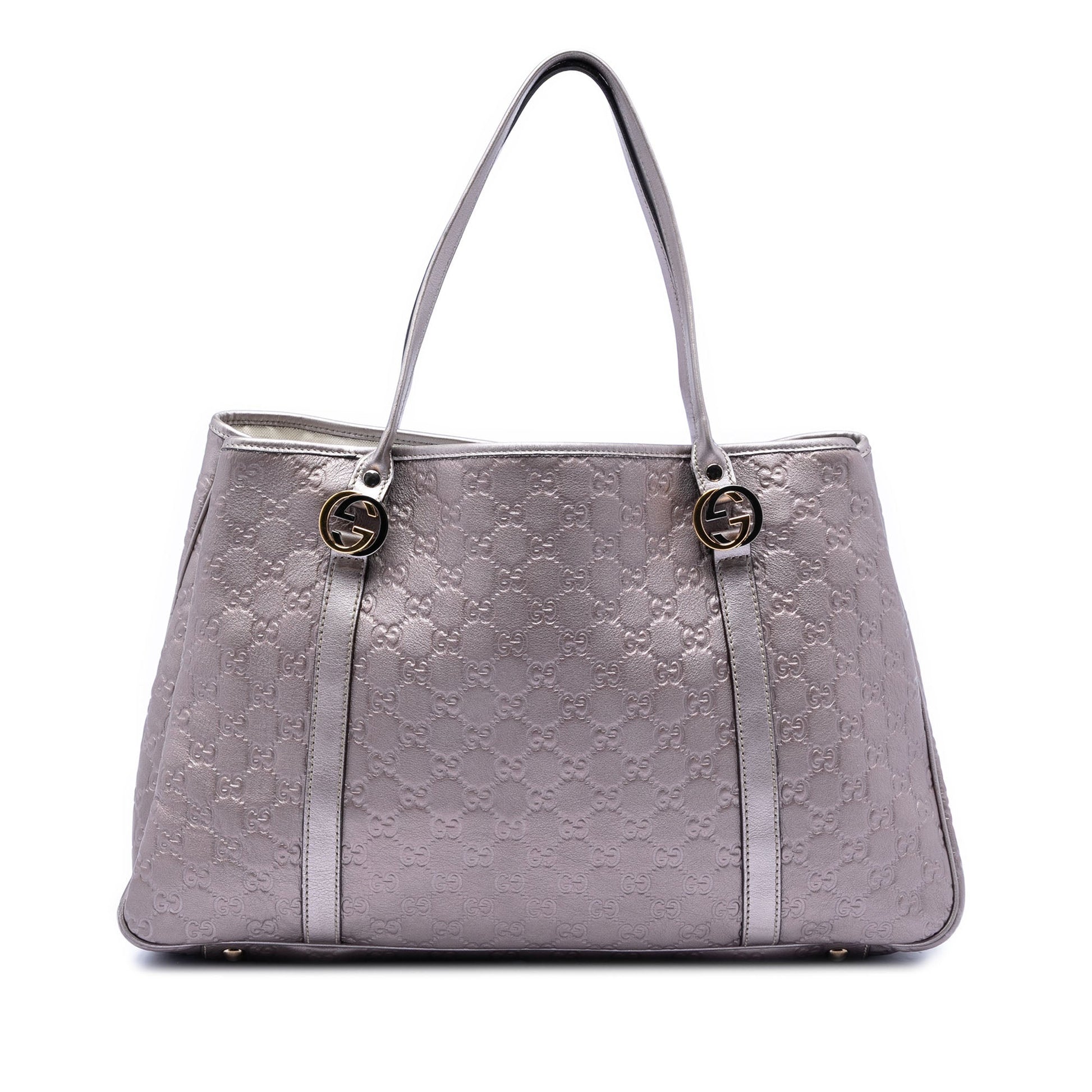 Large Metallic Guccissima Twins Tote