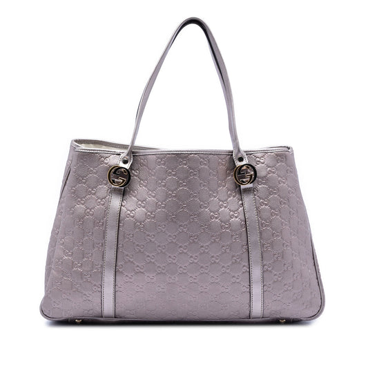 Large Metallic Guccissima Twins Tote