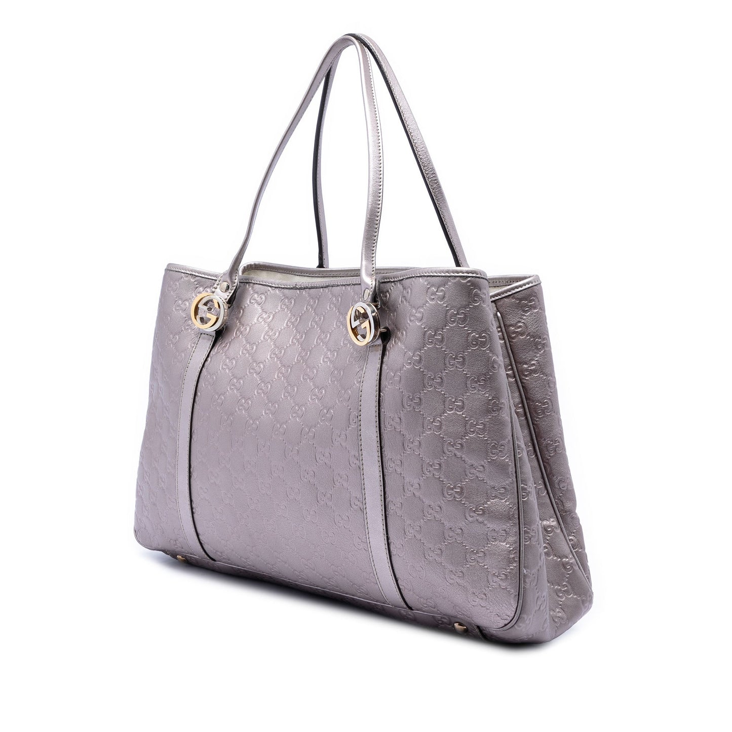 Large Metallic Guccissima Twins Tote