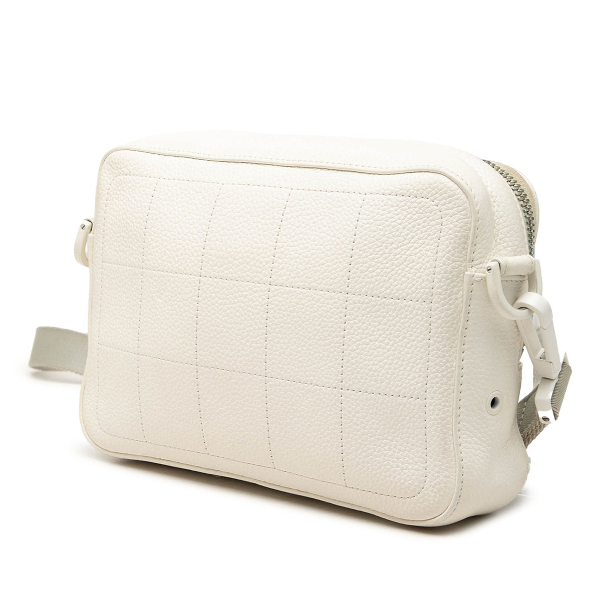 Dior Daniel Arsham Grained Calfskin Safari Messenger Bag — White