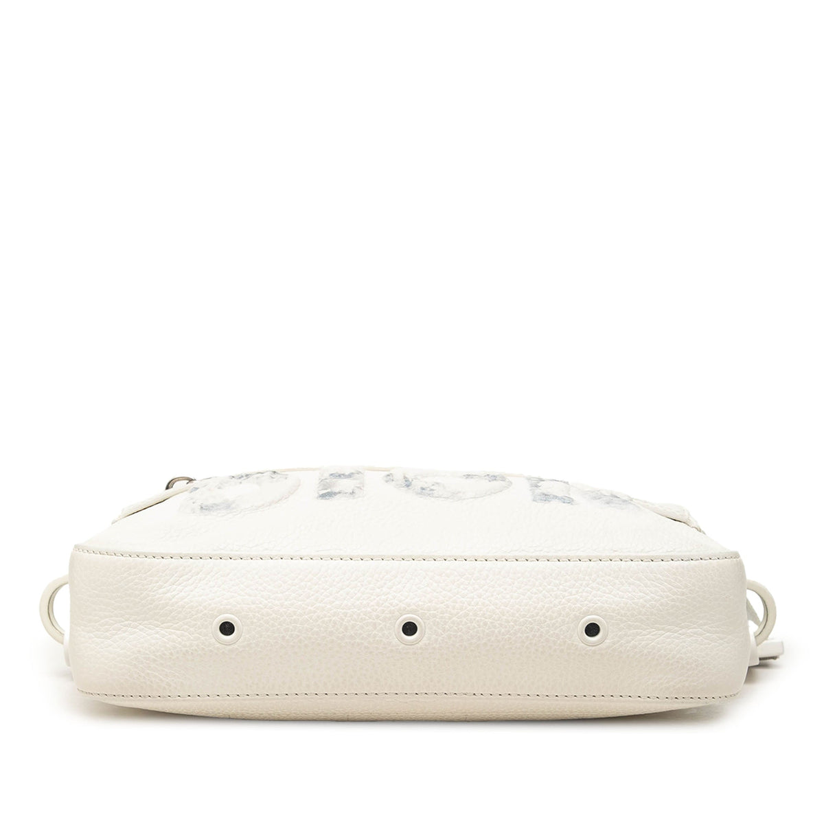 Dior Daniel Arsham Grained Calfskin Safari Messenger Bag — White