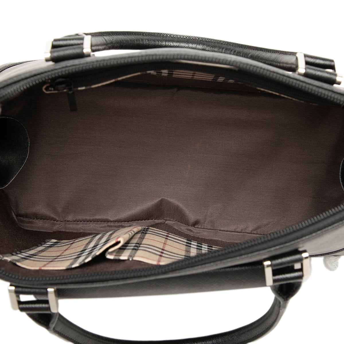 Burberry Calf Leather Handbag — Black