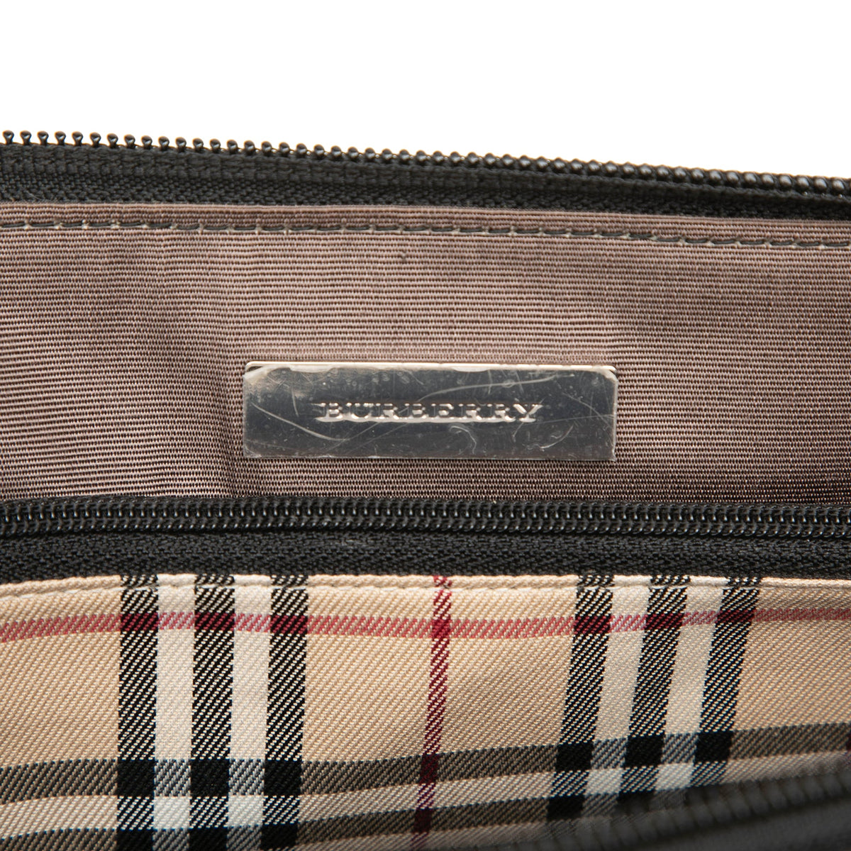 Burberry Calf Leather Handbag — Black