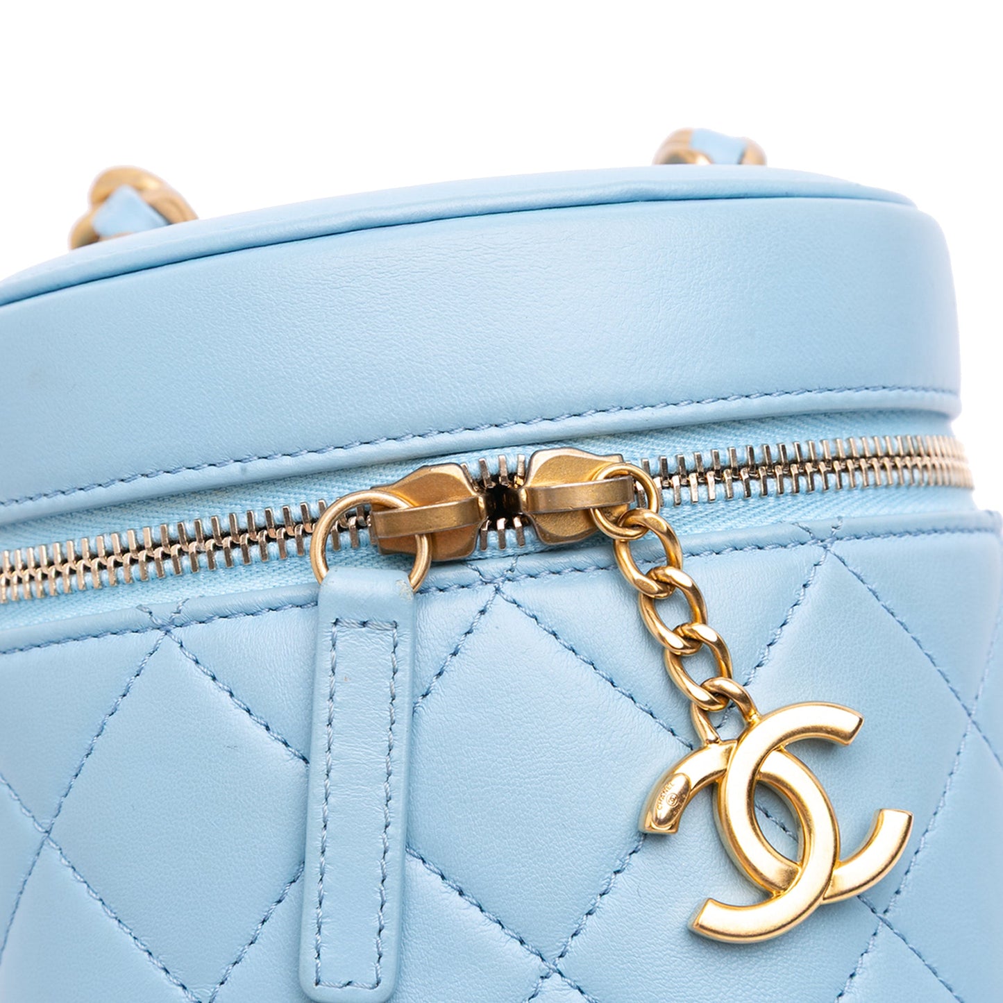 Chanel Mini CC Quilted Lambskin Vertical Vanity Case