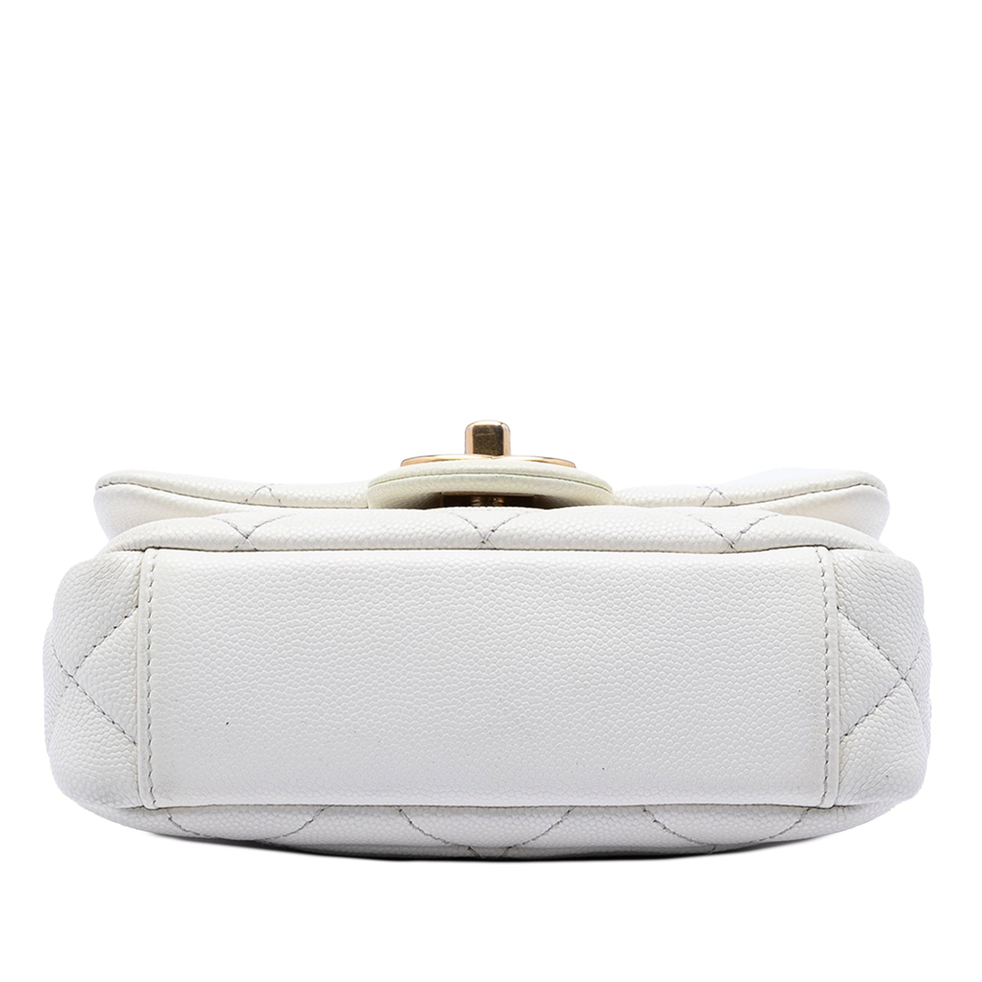 Chanel Mini Quilted Caviar Twist Your Buttons Flap