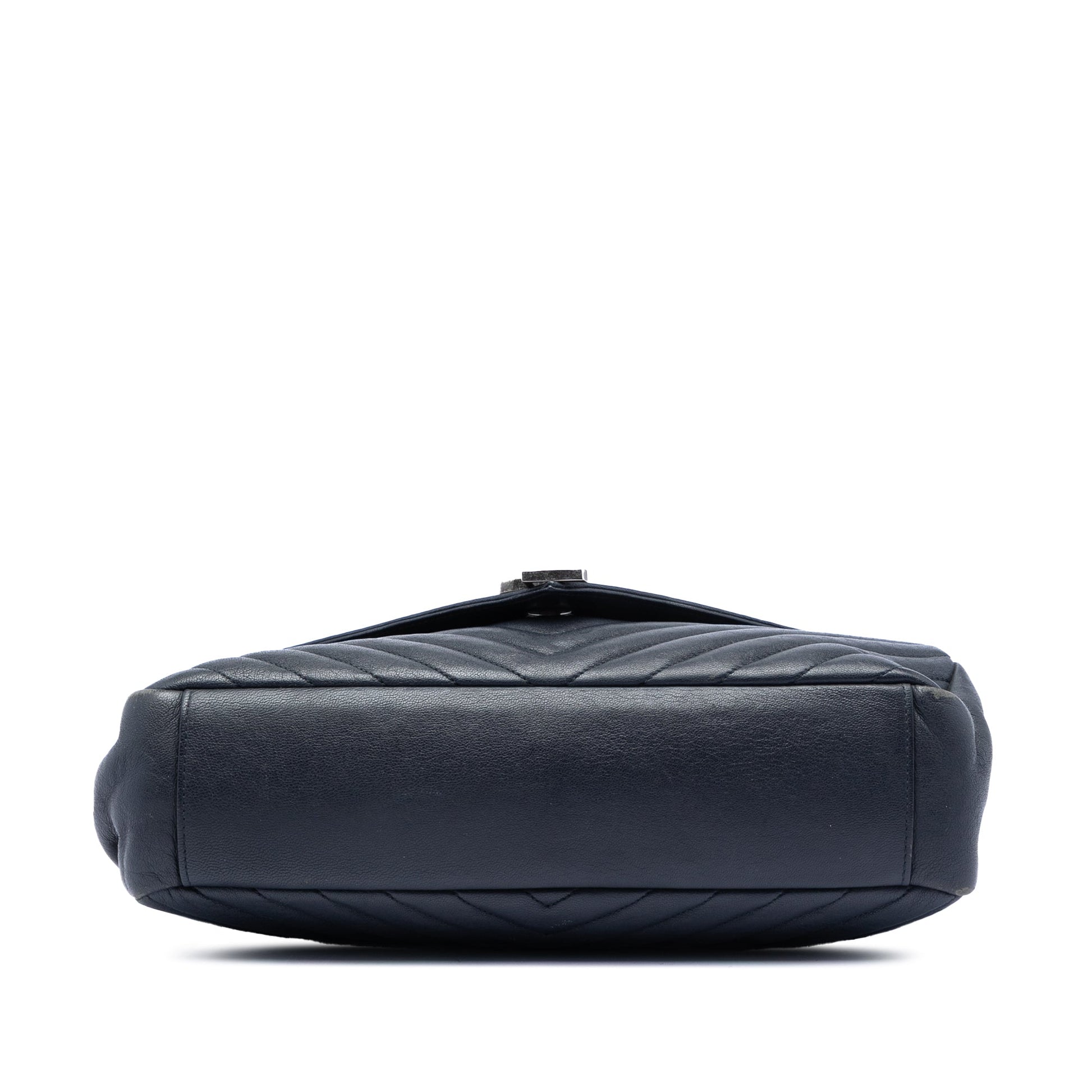 Saint Laurent Large Chevron Sheepskin Monogram College Satchel
