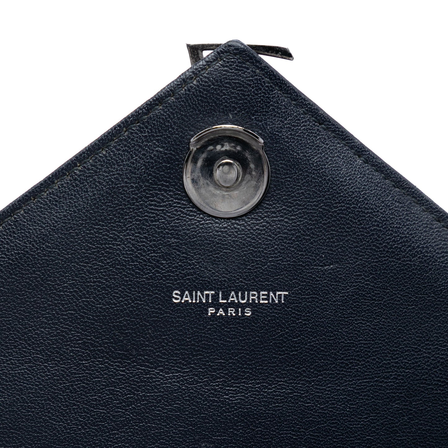 Saint Laurent Large Chevron Sheepskin Monogram College Satchel