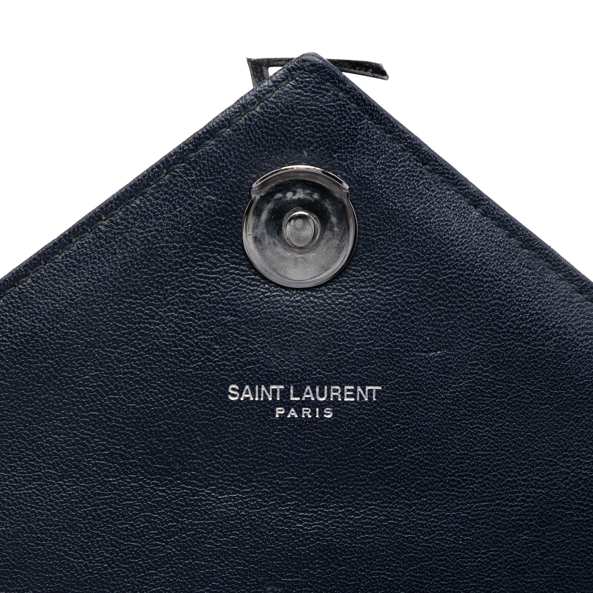 Saint Laurent Large Chevron Sheepskin Monogram College Satchel