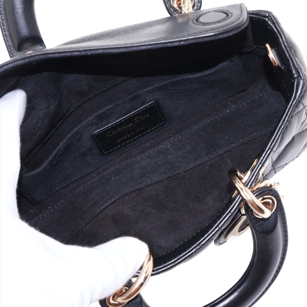 Dior Small Lambskin Cannage Lady D-Joy