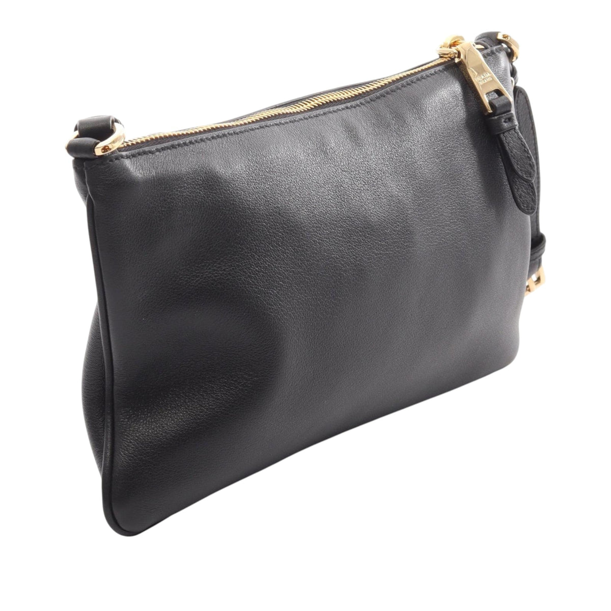 Prada Vitello Daino Crossbody — Black