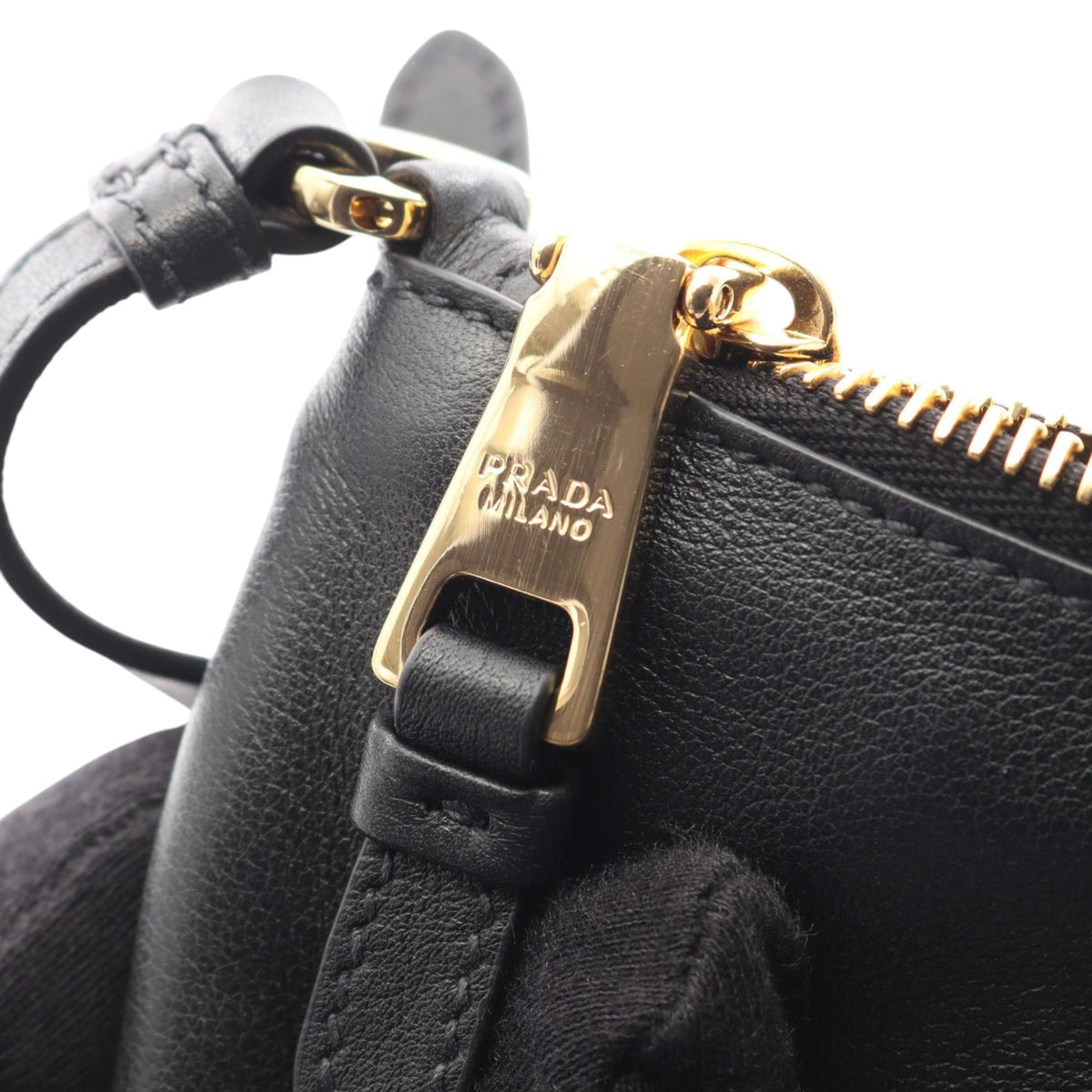 Prada Vitello Daino Crossbody — Black