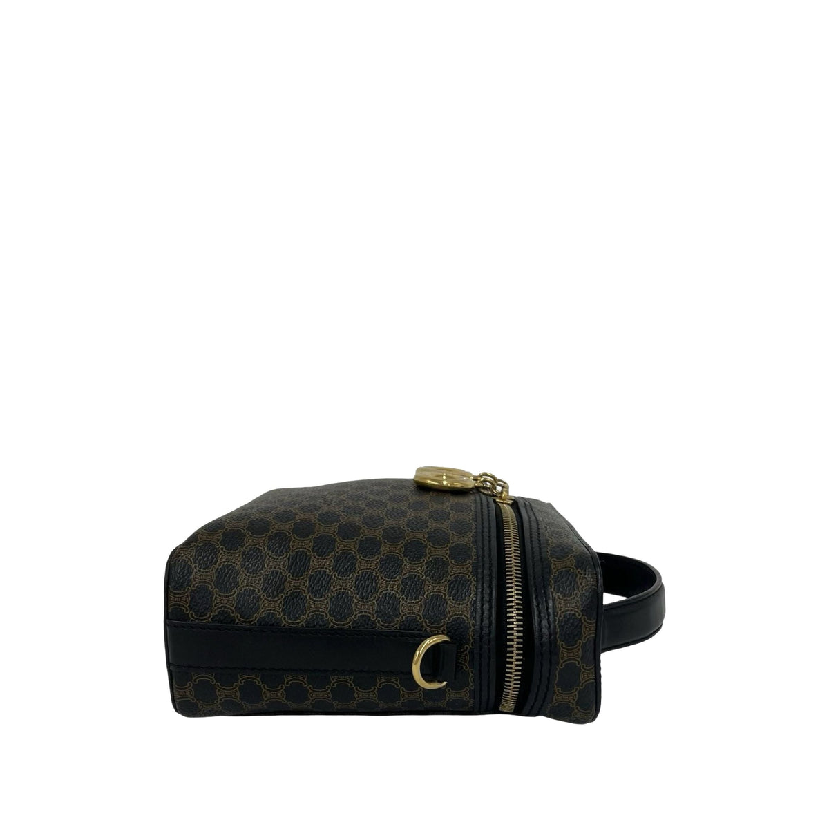 Celine Macadam Coated Canvas Vanity Bag — Brown