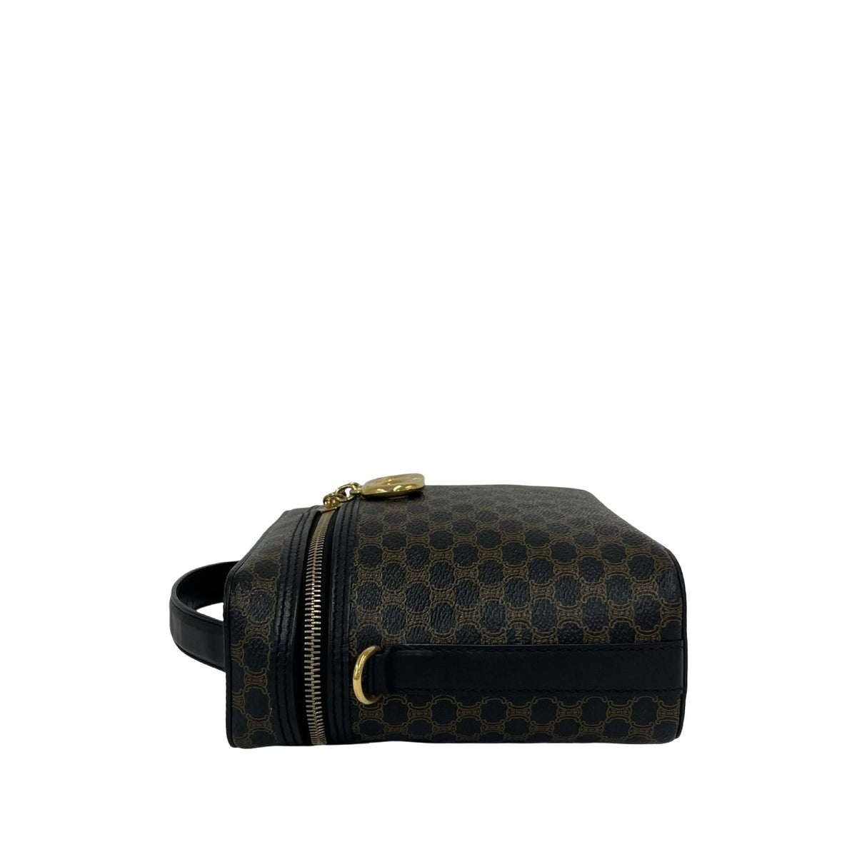 Celine Macadam Coated Canvas Vanity Bag — Brown
