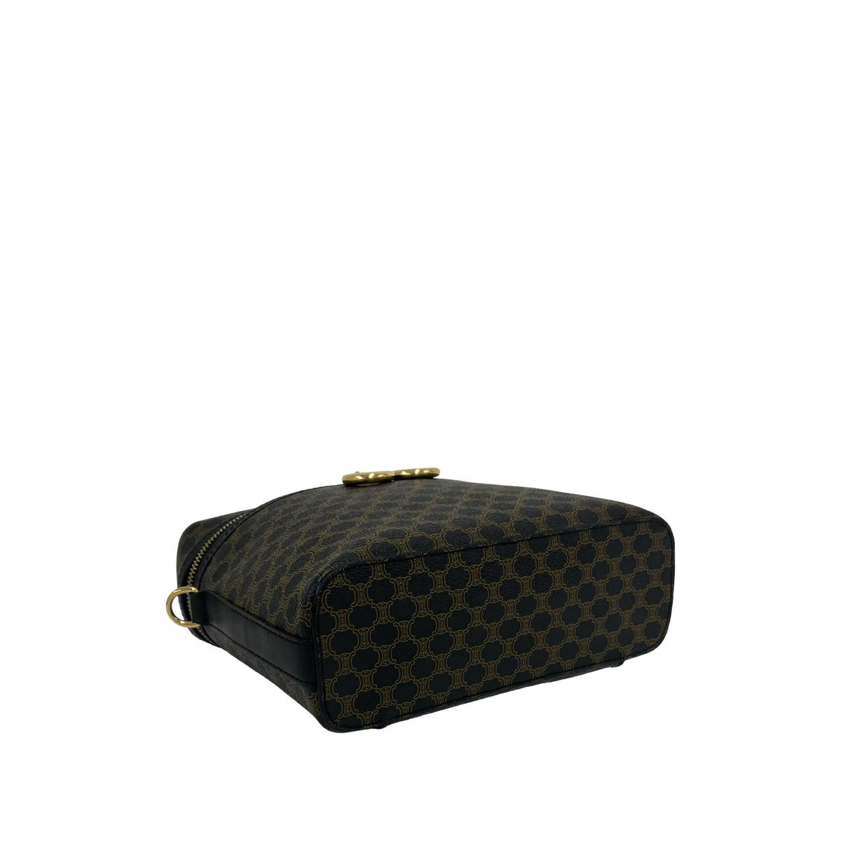 Celine Macadam Coated Canvas Vanity Bag — Brown