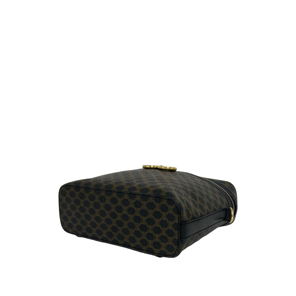 Celine Macadam Coated Canvas Vanity Bag — Brown