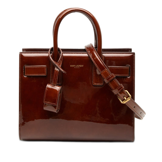 Saint Laurent Nano Patent Sac de Jour Satchel