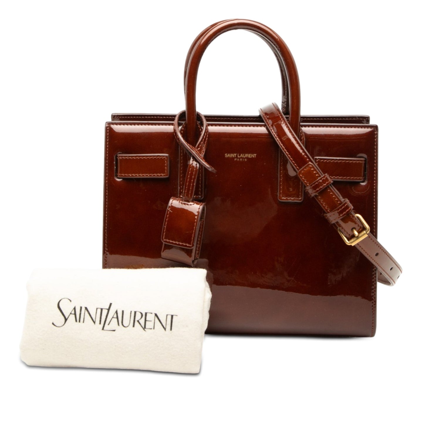 Saint Laurent Nano Patent Sac de Jour Satchel