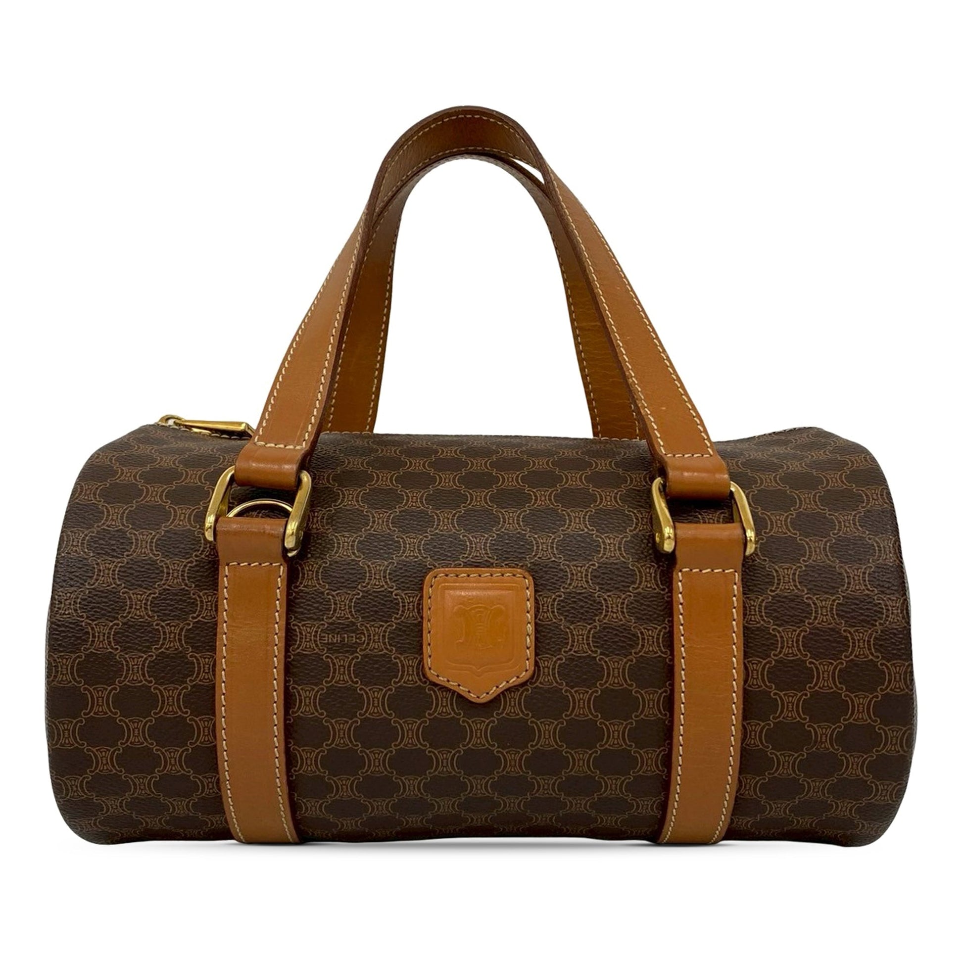 Celine Macadam Coated Canvas Boston Bag