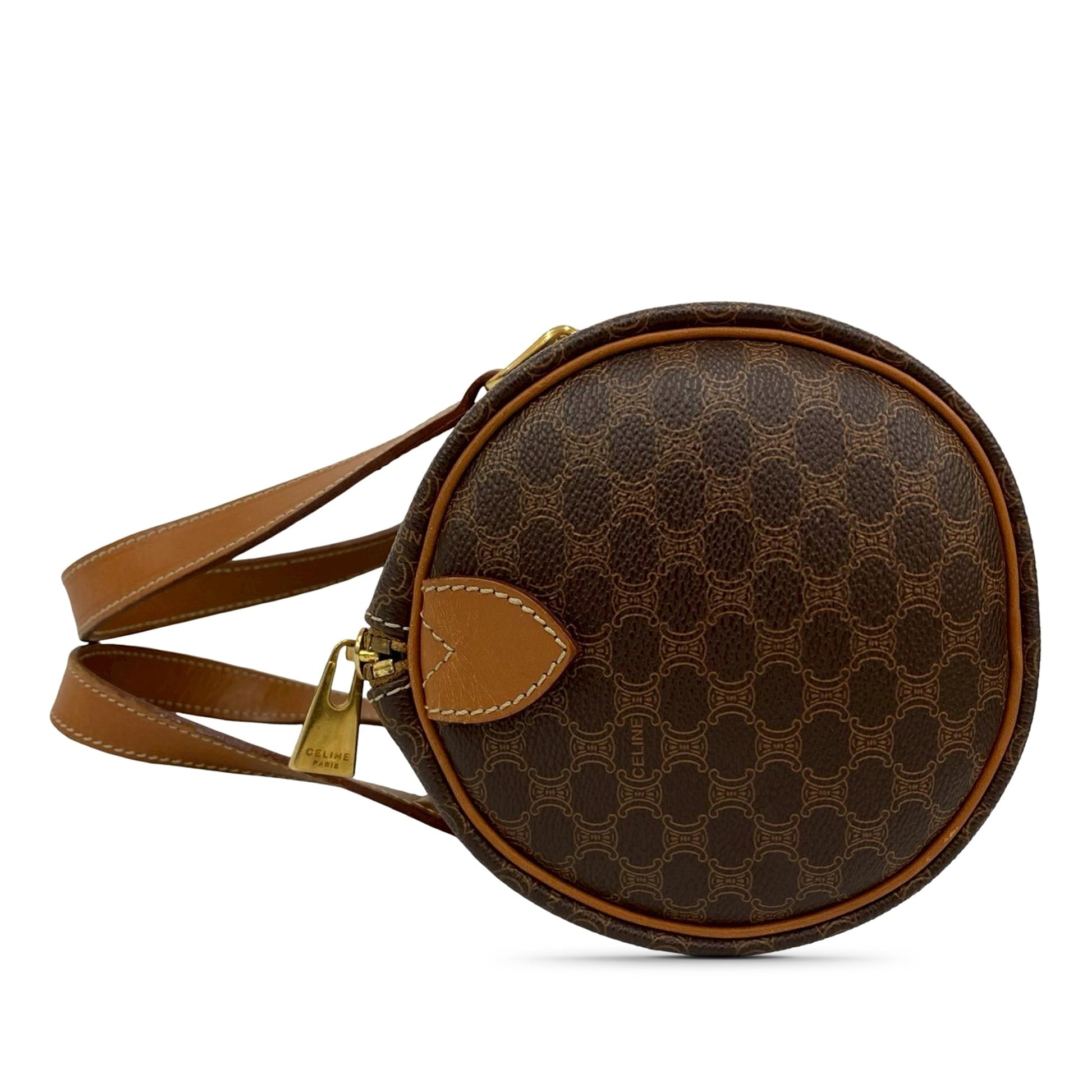 Celine Macadam Coated Canvas Boston Bag