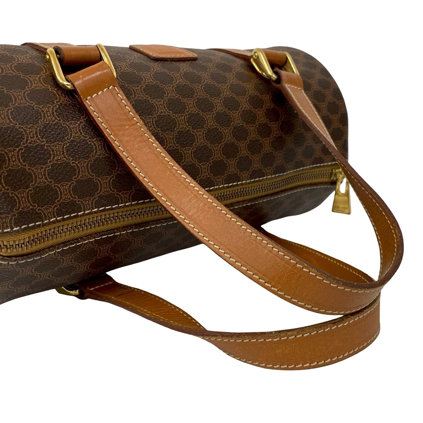 Celine Macadam Coated Canvas Boston Bag