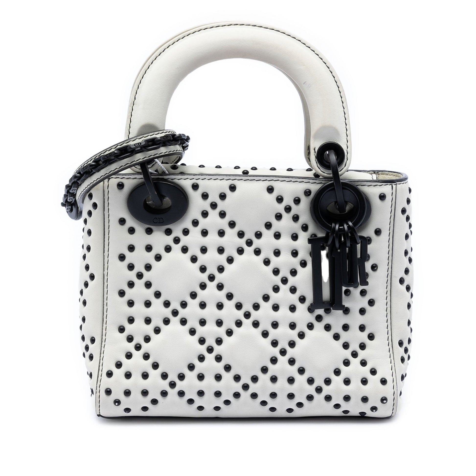 Mini Ultra Matte Calfskin Cannage Studded Supple Lady Dior