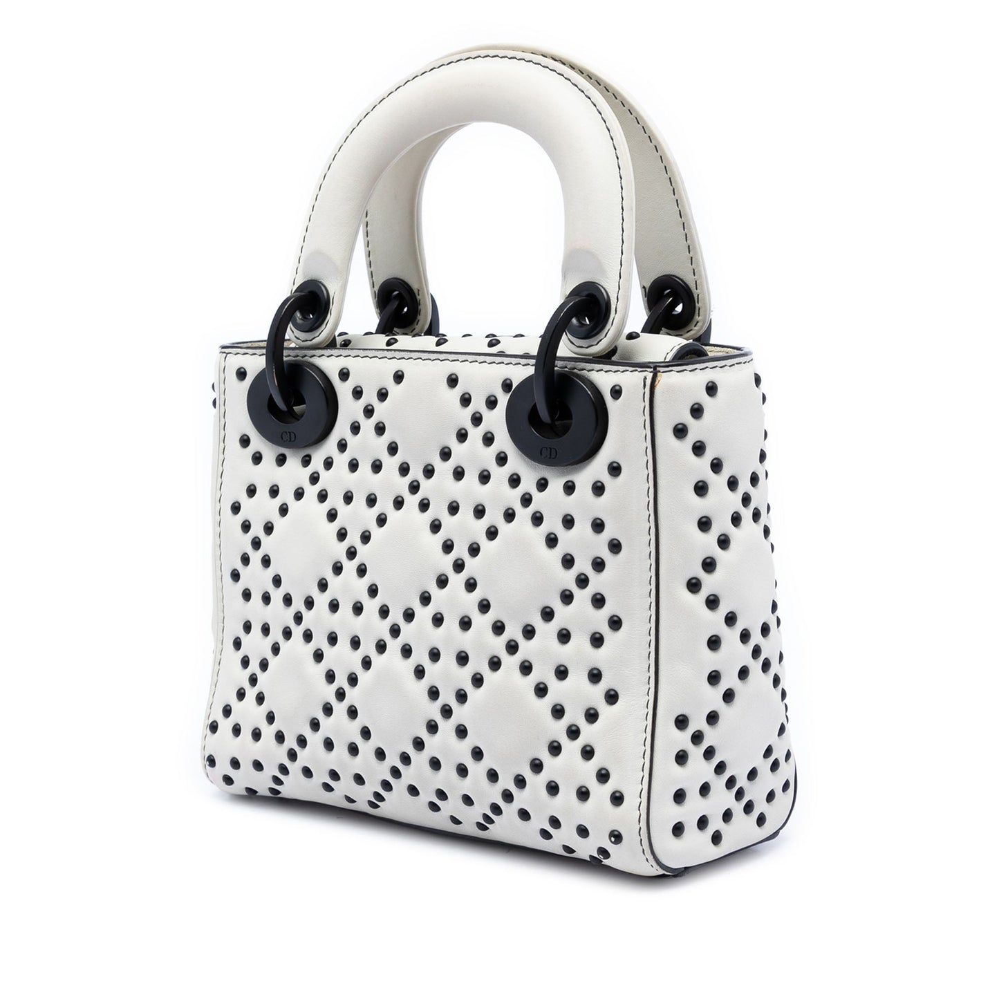 Mini Ultra Matte Calfskin Cannage Studded Supple Lady Dior