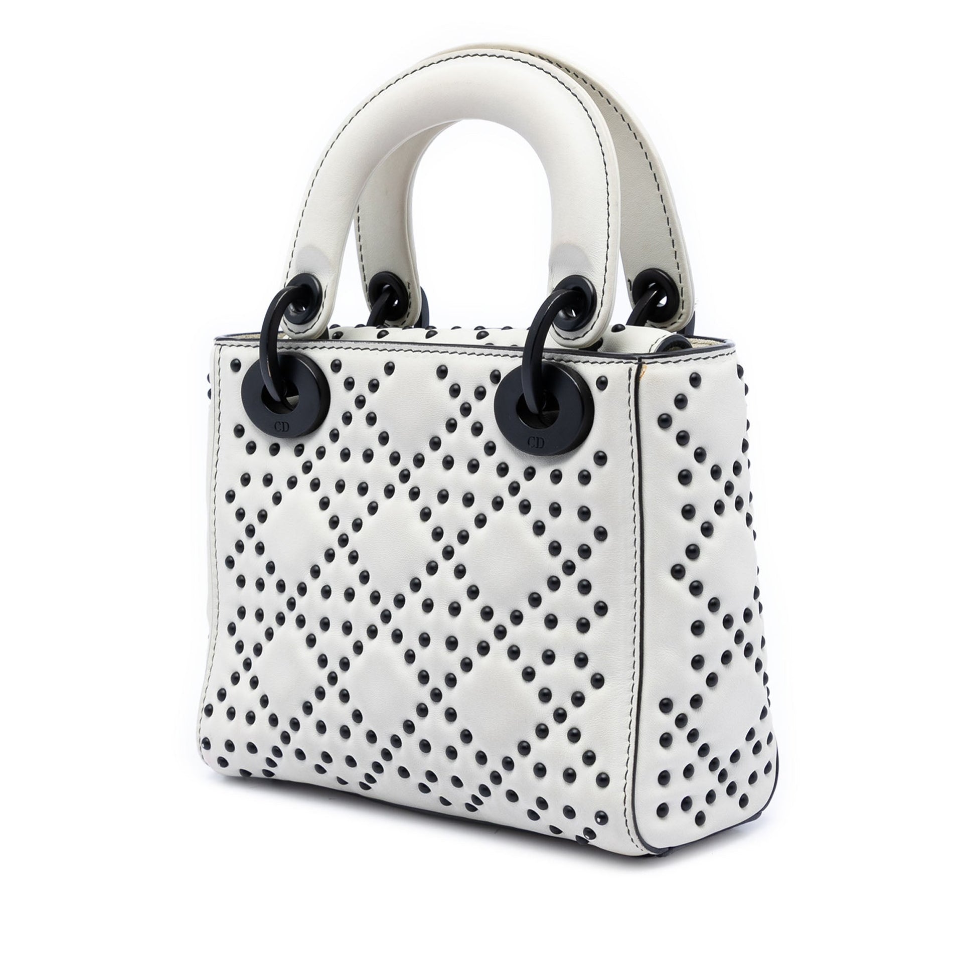 Dior Mini Ultra Matte Calfskin Cannage Studded Supple Lady Dior