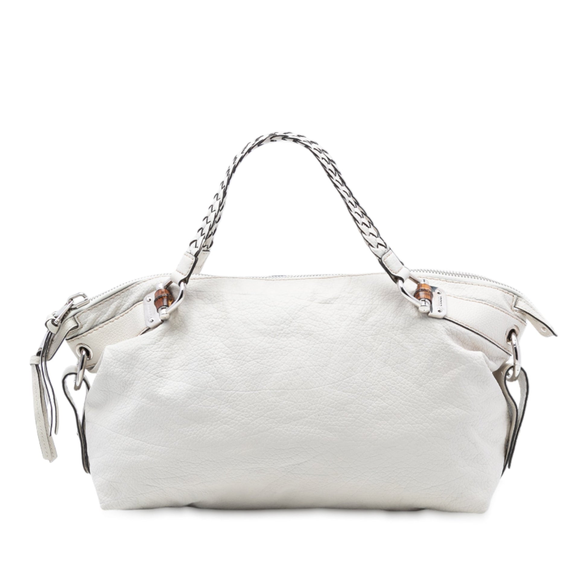 Medium Leather Bamboo Bar Tote