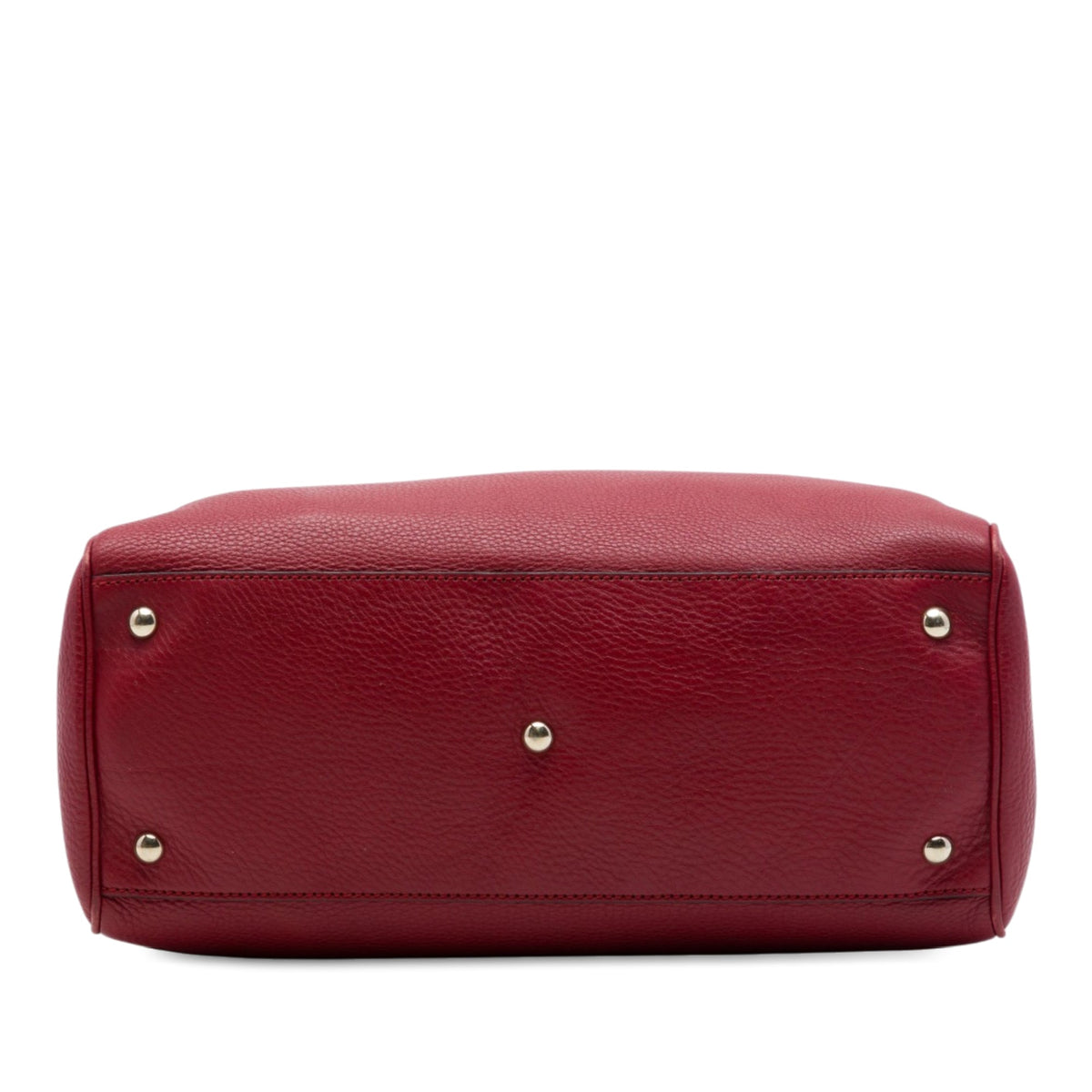 Gucci Medium Calfskin Bamboo Shopper Satchel — Red