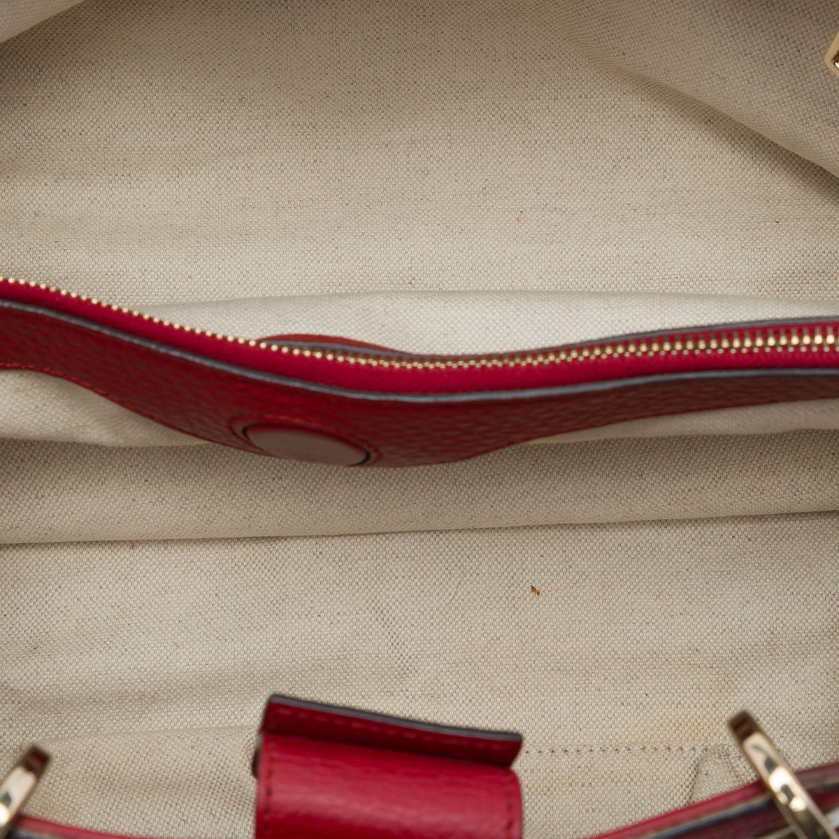 Gucci Medium Calfskin Bamboo Shopper Satchel — Red